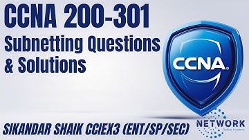013 CCNA 200-301 Exam Preparation | Subnetting Questions & Solutions by Sikandar Shaik