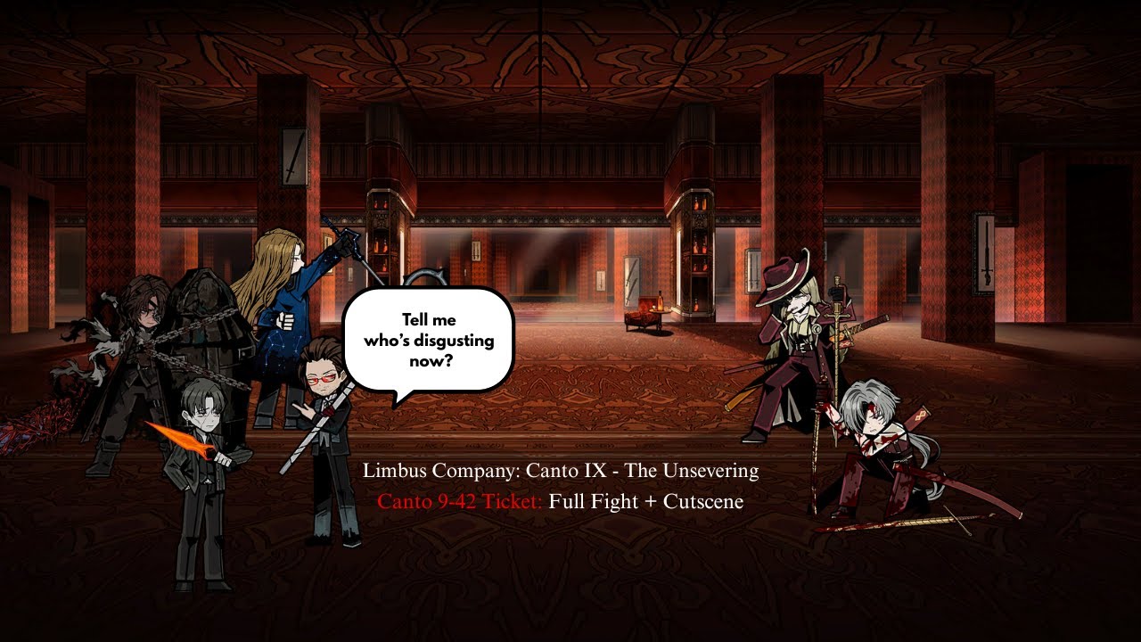 [Limbus Company] Canto 9-42 Ticket | Full Fight + Cutscene - YouTube