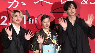 広瀬すず、「疲れました…」　主演映画の撮影を振り返る（映画「ゆきてかへらぬ」完成披露舞台あいさつ／広瀬すず 木戸大聖 岡田将生）
