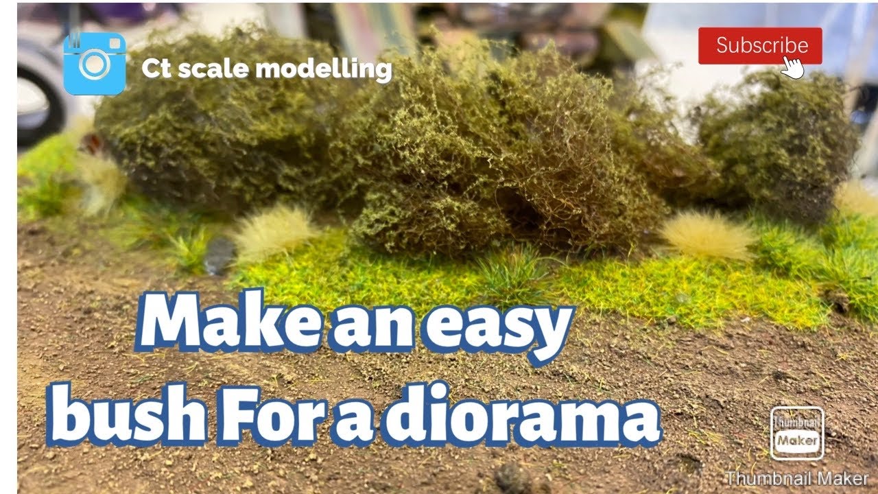 Make an easy shrub for a diorama YouTube