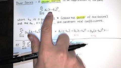 46.5 Series Solutions to Differential Equations and Background (Power Series)