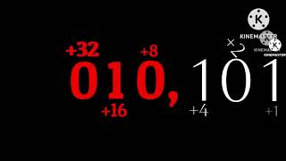 Numbers 0 to 1.024 in binary with sounds