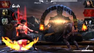 Приёмы классического Лю Кана Mortal Kombat X Mobile.