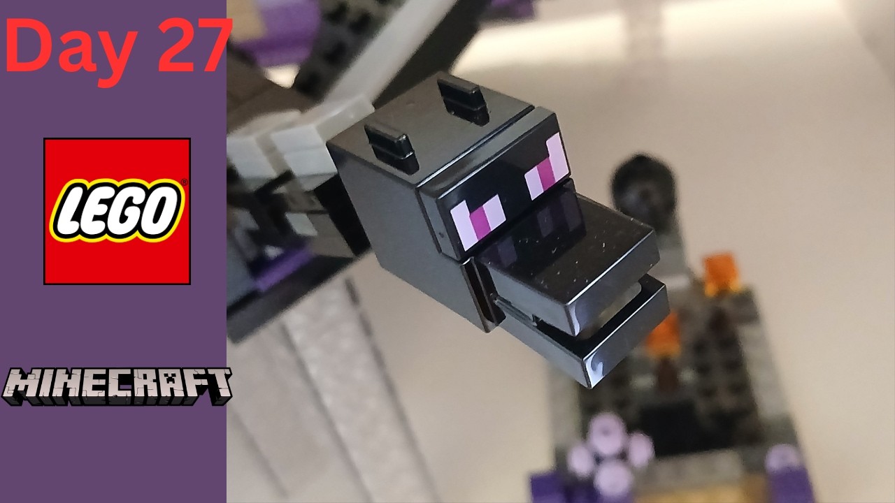 Building a Massive Lego Minecraft World! (Day 27)  The Ender Dragon and End Ship