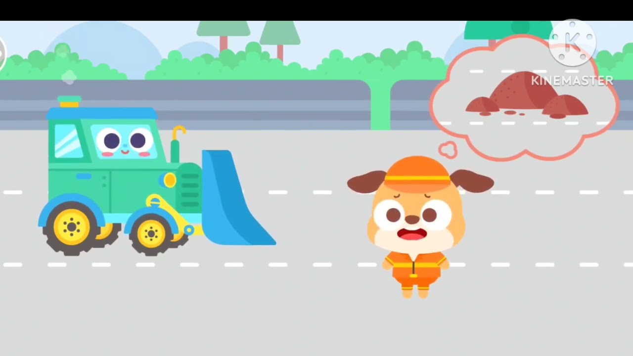 Bulldozer Clears The Road