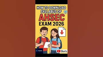 How to Download Syllabus for Exam 2026|HS 1st Year|HS 2nd Year|11&12|Final Exam 2026 #ahsec #hsexam