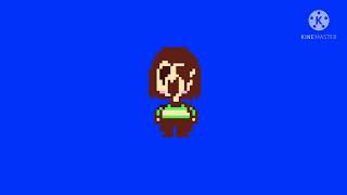 Undertale - Chara jumpscare blue screen