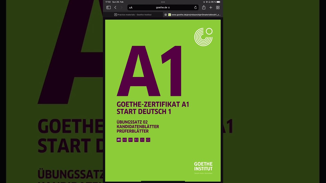 Goethe Institut A1 Exam Goethe Zertifikat Pr fung Sample 3 YouTube Goethe Institut A1 Exam Goethe Zertifikat Pr fung Sample 3 YouTube