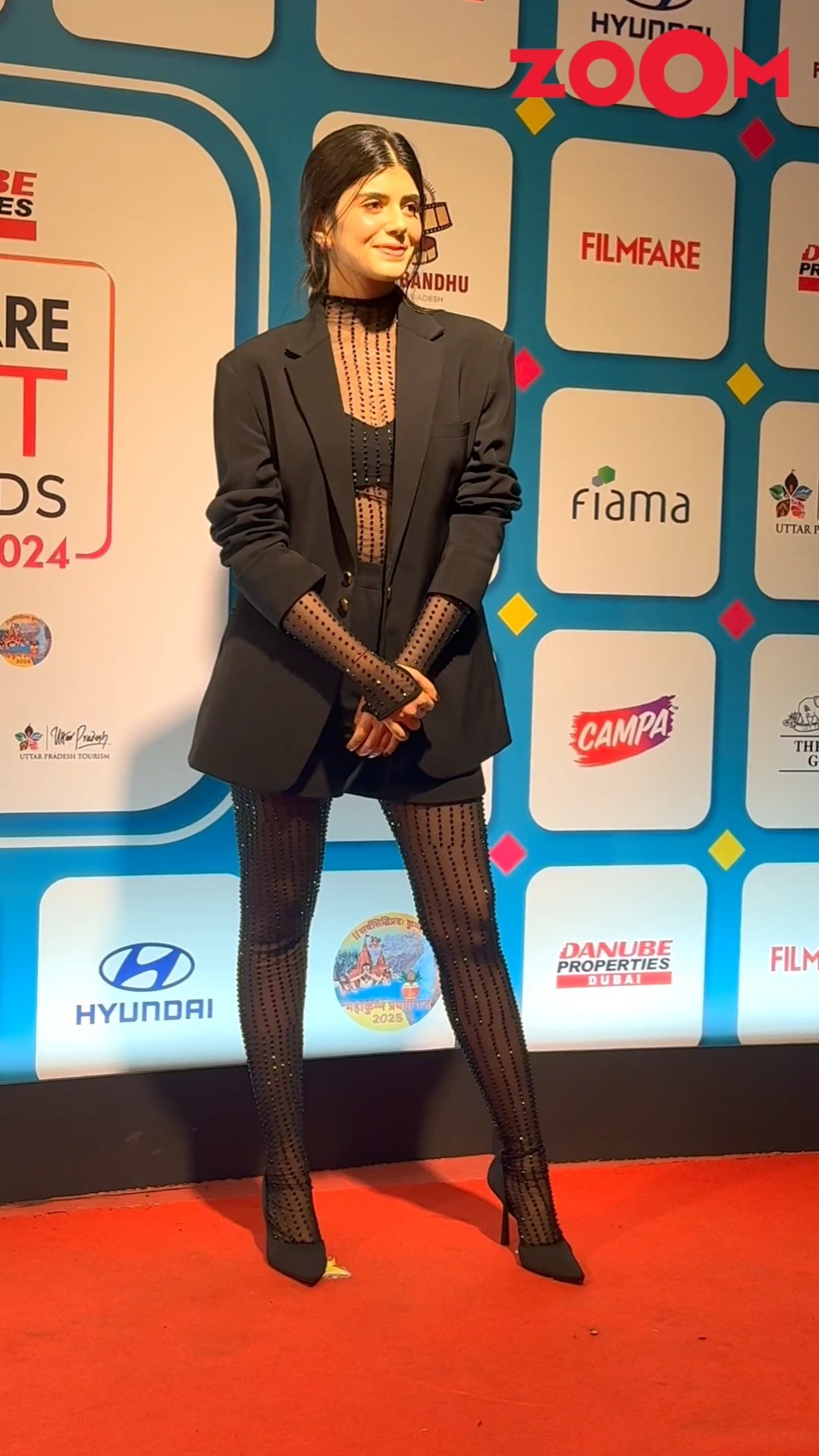 Sanjana Sanghi gives Boss Lady vibes in her black outfit at Filmfare OTT awards 2024 #shorts