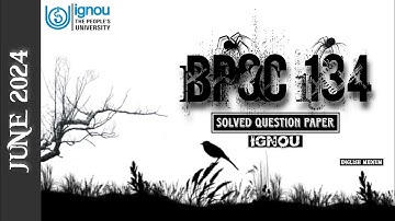 BPSC 134, June 2024 Question Paper Solve 📝 || IGNOU