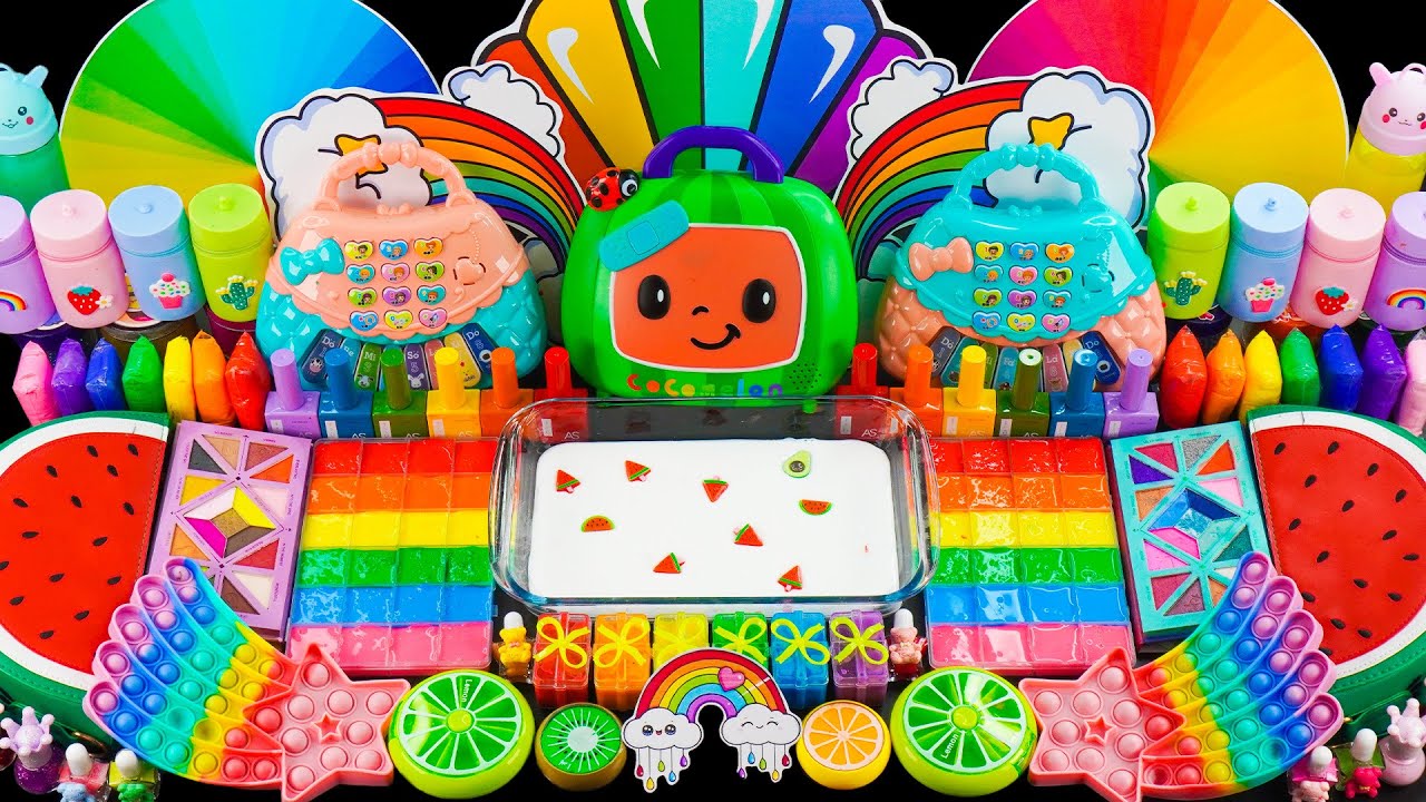 ❤️ PERTEMPURAN SLIME COCOMELON 💙 1 Jam Mencampur Slime yang Memuaskan, dengan Hiasan Berkilau