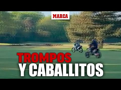¡Trompos y caballitos!  hacen motocross en un exclusivo campo de golf I MARCA