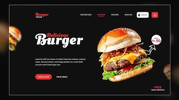 Create Food Website UI Design in Photoshop | Photoshop Tutorial
