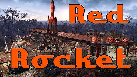 Fallout 4 Settlement tour - Red Rocket, realistic town made of abandoned vehicles.
