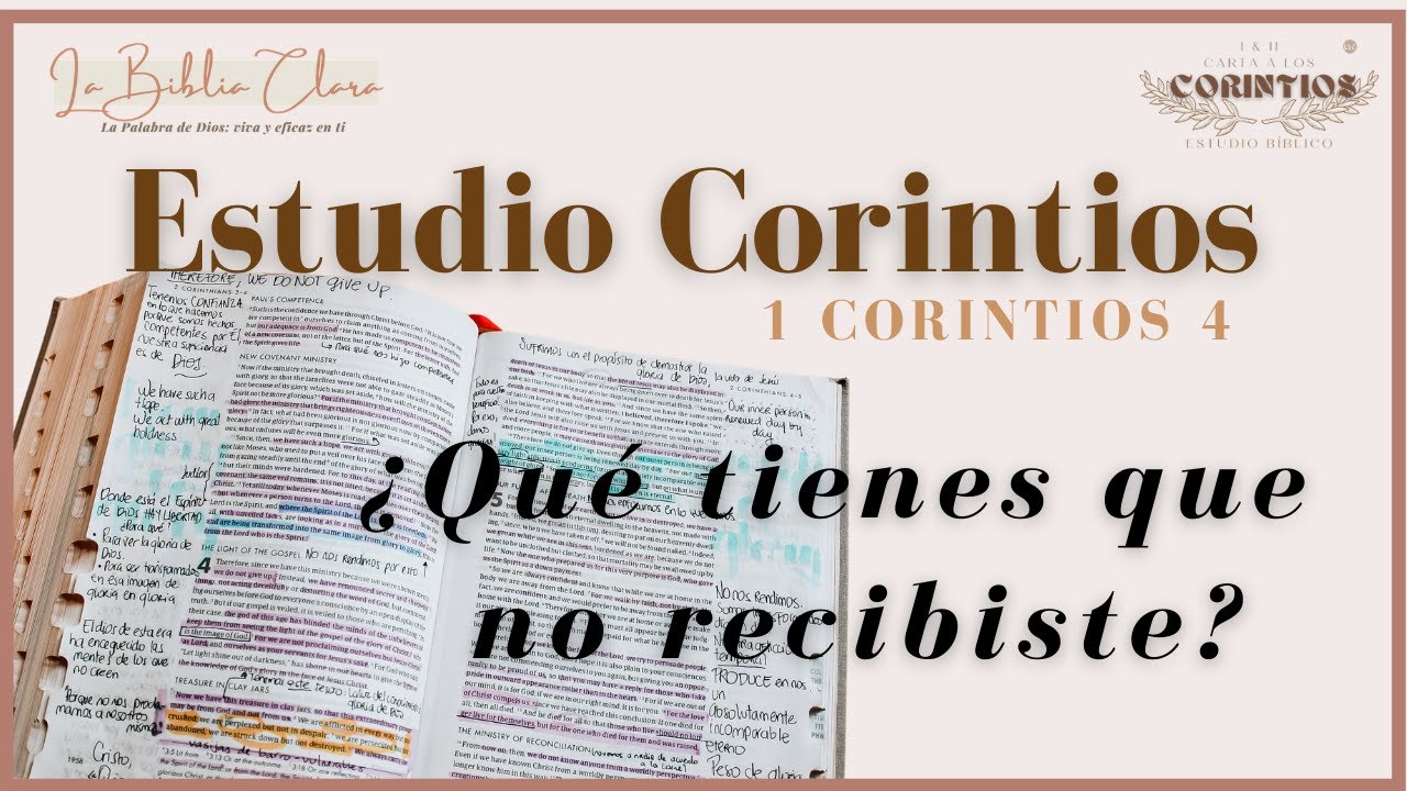 Estudia Corintios conmigo - 1 de Corintios 4 - YouTube.