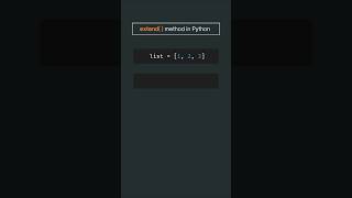 Python extend() Method Explained | List Operations#Python #CodingTips #LearnPython