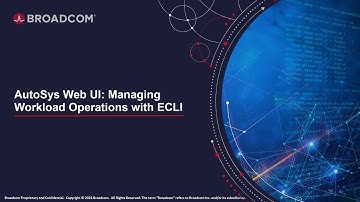AutoSys Web UI: Managing Workload Operations with ECLI