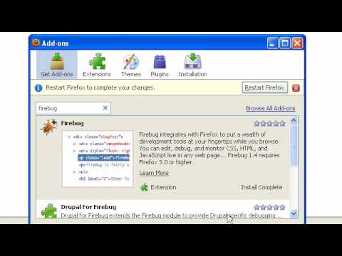 Firebug installation