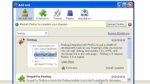 Firebug installation