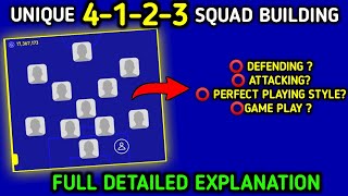 Unique 4-1-2-3 squad building | best Attacking formation | efootball 2023