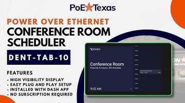 The Best New Easy to Install Plug and Play PoE 10" High Visibility Conference Room Scheduler