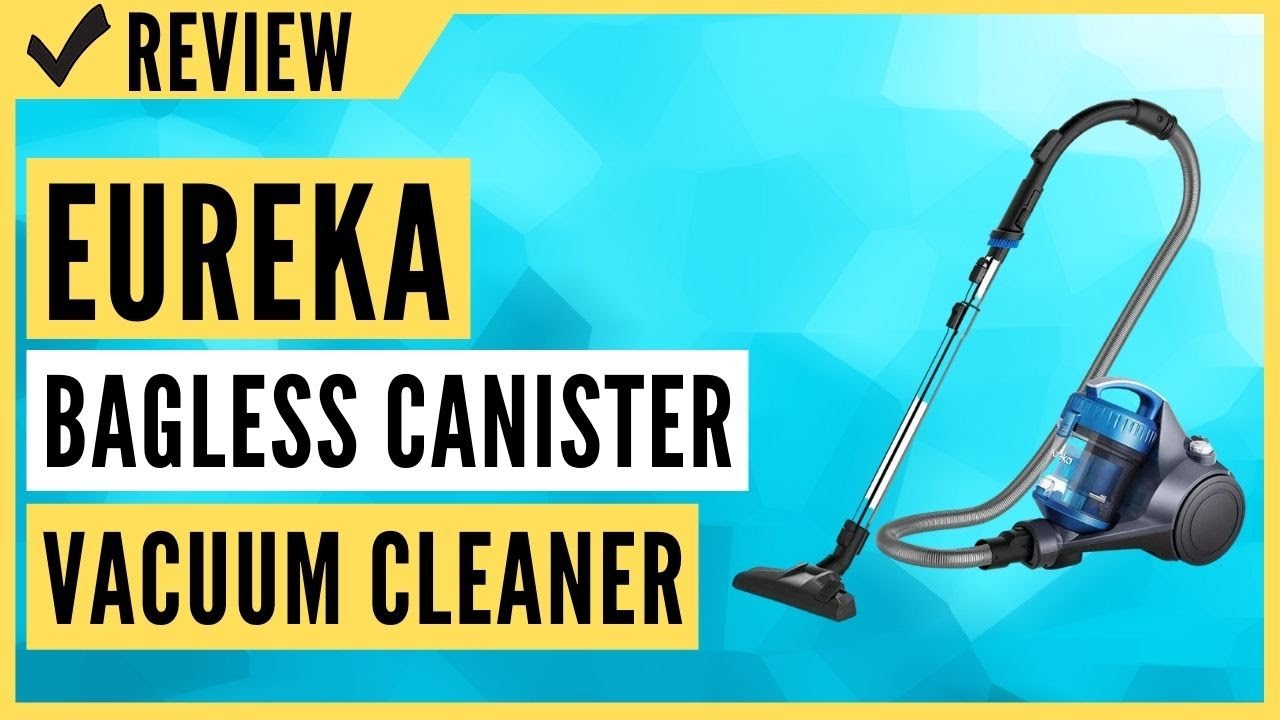 Eureka Bagless Canister Vacuum Cleaner with Cord Rewind, Blue