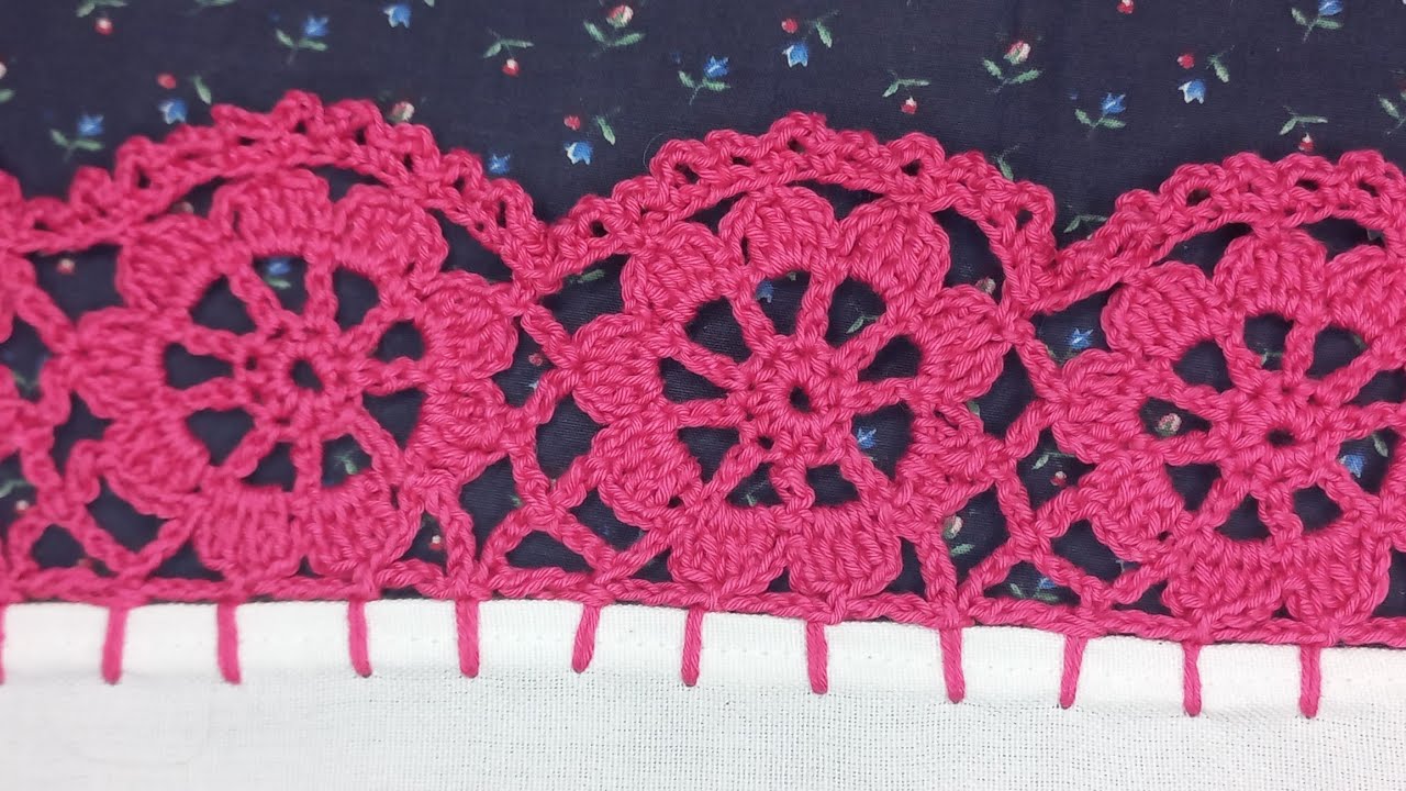 Puntilla#174,hermosas flores,ideal para cualquier proyecto,gracias Ernestina Borja 💖💕