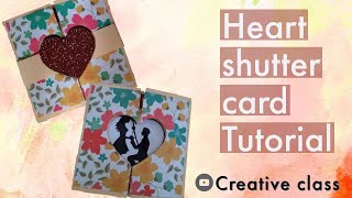 shutter card tutorial || handmade card || handmade love card || scrapbook idea