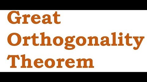 Great Orthogonality Theorem