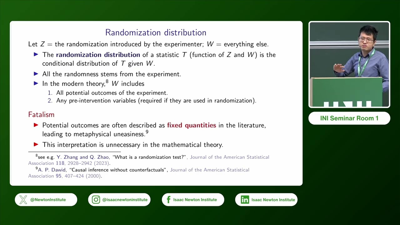 Prof. Qingyuan Zhao | Origins of randomization for causal inference