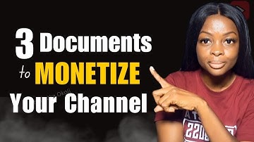 Documents Required for YouTube Monetization