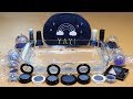 "Navy" Mixing "Navy" EYESHADOW and Makeup,glitter Into Clear Slime! "Navy SLIME"