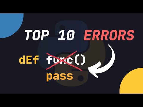 TOP 10 Most Common ERRORS In Python And How To FIX Them