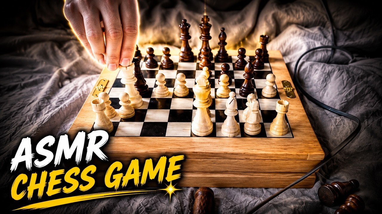 ASMR Chess Game ♟️ Piece Sounds + Ambient Music #asmr #chessgame #sound ...