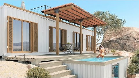 Shipping Container House with Pool - Three Bedrooms - OFF GRID