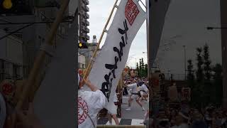 ㉀　１-4　大太鼓 天王太鼓（てんのう だいこ）奉納　宮入り道中前　天王祭　素盞雄神社（すさのお じんじゃ）