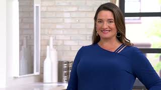 Susan Graver Liquid Knit AsymmetricNeck 3/4 Sleeve Tunic on QVC