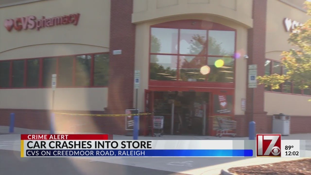 Car crashes into Raleigh CVS YouTube