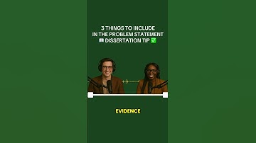 How to structure the problem statement. What to include in a problem statement #thesis #university