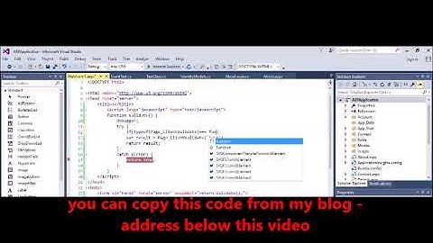 ASP NET - Javascript - Fix Error 
