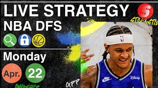 NBA DFS Strategy Monday 4\/22\/24 | DraftKings \& FanDuel NBA Lineup Picks