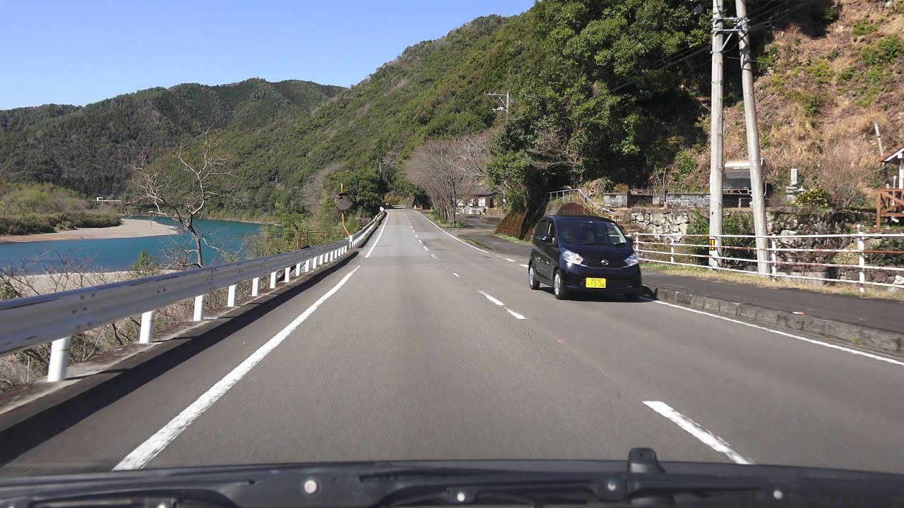 4K　国道441号・上り　等速　その1　高知県四万十市・中村→江川崎→愛媛県松野町→鬼北町・広見　酷道あり