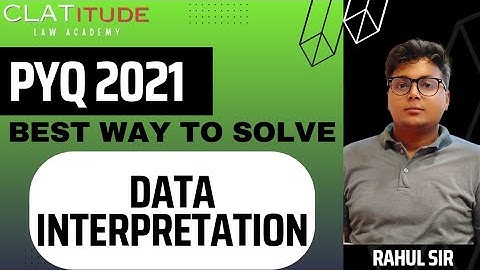 Quantitative Aptitude | Data Interpretation |CLAT 2021 Paper Solved in Best Easy & Simple way.