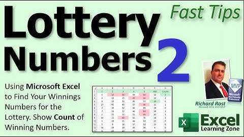 Microsoft Excel Loterijnummers Deel 2 - De winnende nummers voor elk lot tellen