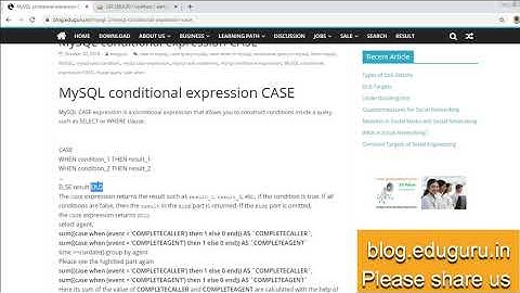 MySQL CASE STATEMENT