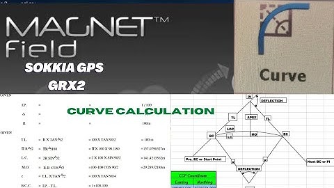 Circular curve calculation by sokkia gps grx2