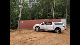 Container Delivery Up A Mountain Intermodal Conex