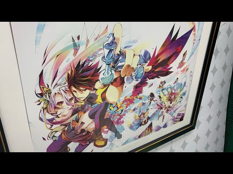 「ノーゲーム・ノーライフ」10周年記念POP UP SHOP サイン色紙 描き下ろしキービジュアル 複製原画 グッズ No Game No Life ポップアップストア