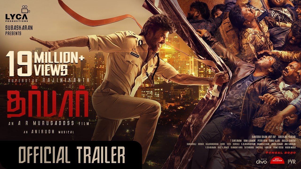 DARBAR Tamil   Official Trailer  Rajinikanth  AR Murugadoss  Anirudh Ravichander  Subaskaran