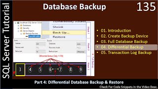 Database Backup | Part 4 - Incremental Database Backup | SSMS TSQL Tutorial #135